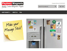 Tablet Screenshot of paylessmagnets.com